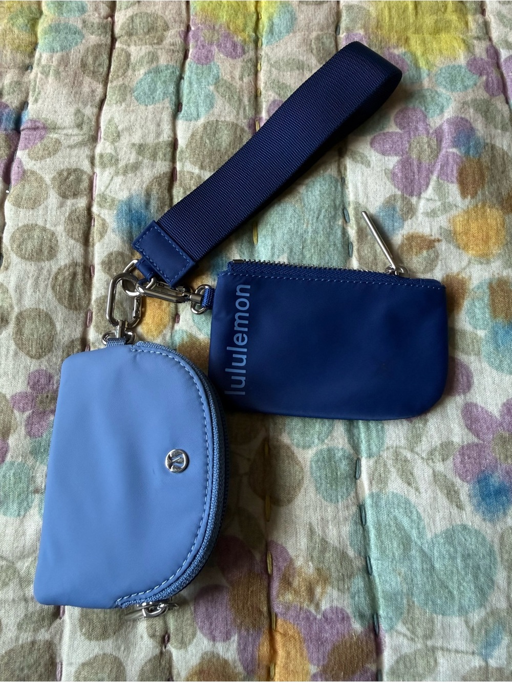 lululemon athletica Blue Wristlet Dual Pouch Set, used once